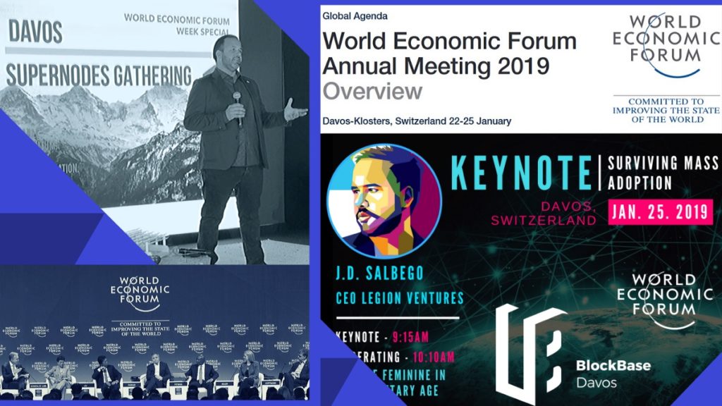J.D. Salbego speaking at the World Economic Forum Davos 2019