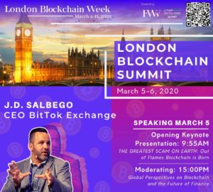 J.D. Salbego- Speaker Flyer-London Blockchain Summit 2020